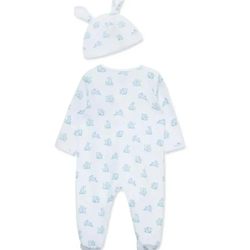 Little Me Easter|Baby Sleepwear*- Baby Boy Blue Bunny Footie & Hat