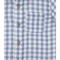 Little Me Baby Sets*- Baby Boy Check Woven Short Set, Blue