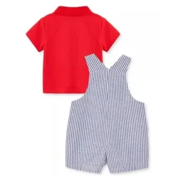 Little Me Baby Sets*- Baby Boy Crab Shortall Set, Blue/Red