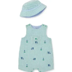 Little Me Baby Sets*- Baby Boy Golf Sunsuit & Hat, Green