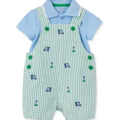 Little Me Baby Sets*- Baby Boy Golf Woven Shortall Set, Green