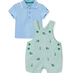 Little Me Baby Sets*- Baby Boy Golf Woven Shortall Set, Green