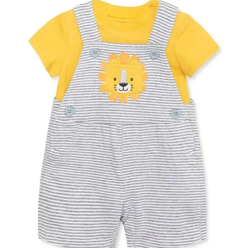 Little Me Baby Sets*- Baby Boy Lion Soft Cotton Knit Overall Set