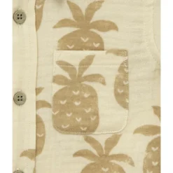 Little Me Baby Sets*- Baby Boy Pineapple Woven Short Set, Tan