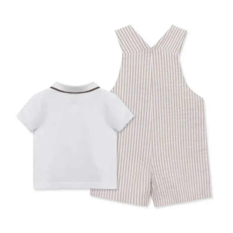 Little Me Baby Sets*- Baby Boy Puppies Woven Shortall Set