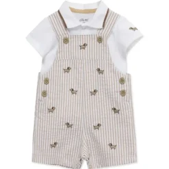 Little Me Baby Sets*- Baby Boy Puppies Woven Shortall Set