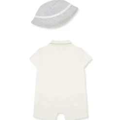 Little Me Baby One-Pieces*- Baby Boy Safari Knit Romper & Bucket Hat