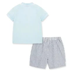 Little Me Baby Sets*- Baby Boy Sail Boat Polo Short Set