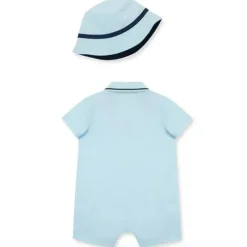 Little Me Baby One-Pieces*- Baby Boy Sailboat Knit Romper & Bucket Hat