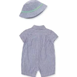 Little Me Baby Sets*- Baby Boys Puppies Romper and Hat Set