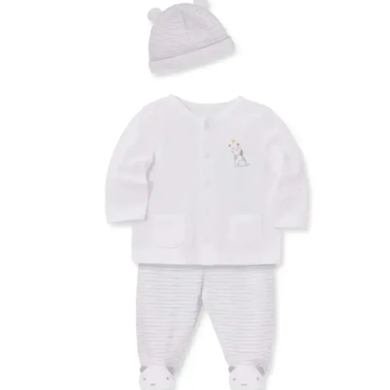 Little Me Baby Sleepwear*- Baby Cute Puppy Cardigan Set, 3M