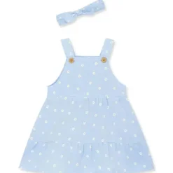 Little Me Baby One-Pieces*- Baby Girl Daisy Gauze Dress & Headband