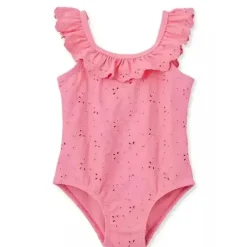 Little Me Baby Swimming Clothes*- Baby Girl Eyelet Swimsuit Pink