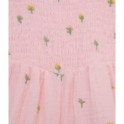 Little Me Baby Sets*- Baby Girl Floral Schiffli Woven Romper Pink