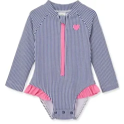 Little Me Baby Swimming Clothes*- Baby Girl Heart Rashguard Blue