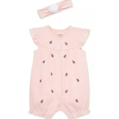 Little Me Baby Sets*- Baby Girl Ladybug Romper, Pink