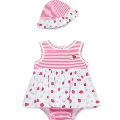 Little Me Baby Sets*- Baby Girl Ladybugs Popover, Pink