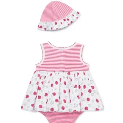Little Me Baby Sets*- Baby Girl Ladybugs Popover, Pink