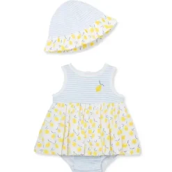 Little Me Baby Sets*- Baby Girl Lemons Popover & Hat