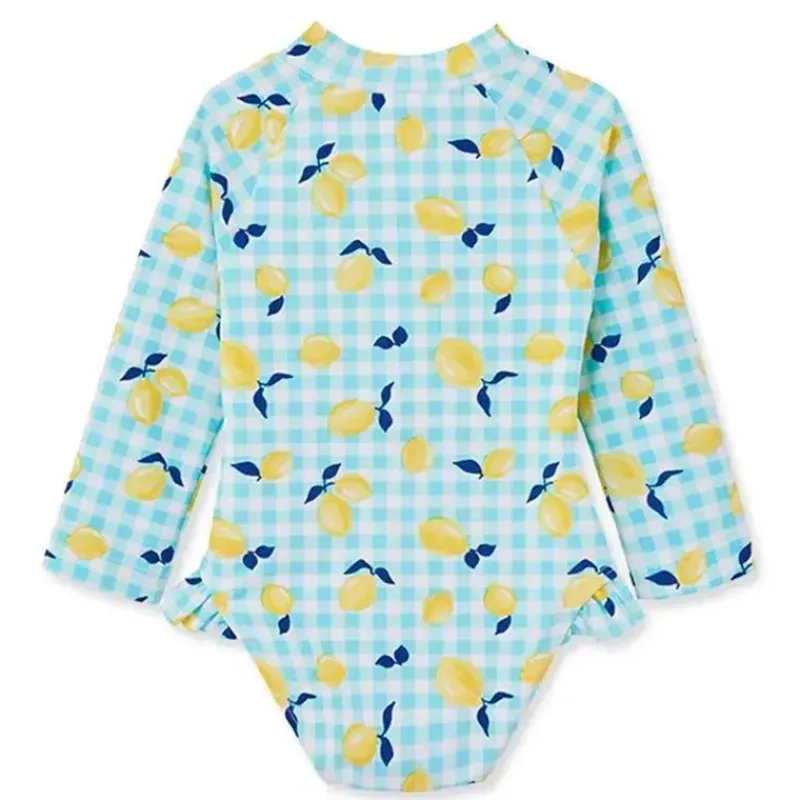 Little Me Baby Swimming Clothes*- Baby Girl Lemon Rashguard Blue