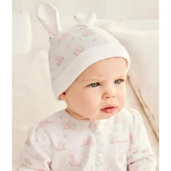 Little Me Baby Sets*- Baby Girl Pink Bunny Footie & Hat