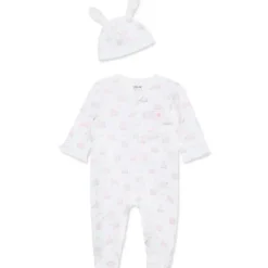 Little Me Easter|Baby Sleepwear*- Baby Girl Pink Bunny Footie & Hat