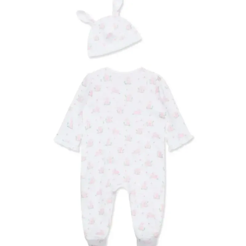 Little Me Easter|Baby Sleepwear*- Baby Girl Pink Bunny Footie & Hat