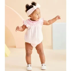 Little Me Baby Sets*- Baby Girl Smocked Bubble, Pink