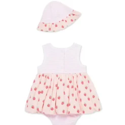Little Me Baby Sets*- Baby Girl Strawberries Popover, Pink