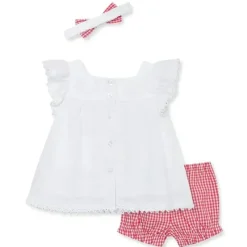 Little Me Baby Sets*- Baby Girl Strawberry Woven Short Set & Headband