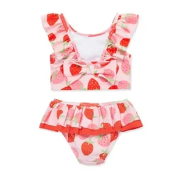 Little Me Baby Swimming Clothes*- Baby Girl Strawberry Swimsuit, Rose