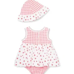 Little Me Baby Sets*- Baby Girl Strawberries Popover & Hat