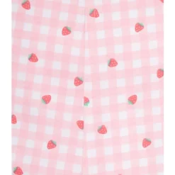 Little Me Baby Sets*- Baby Girl Strawberry Knit Shortall Set Pink