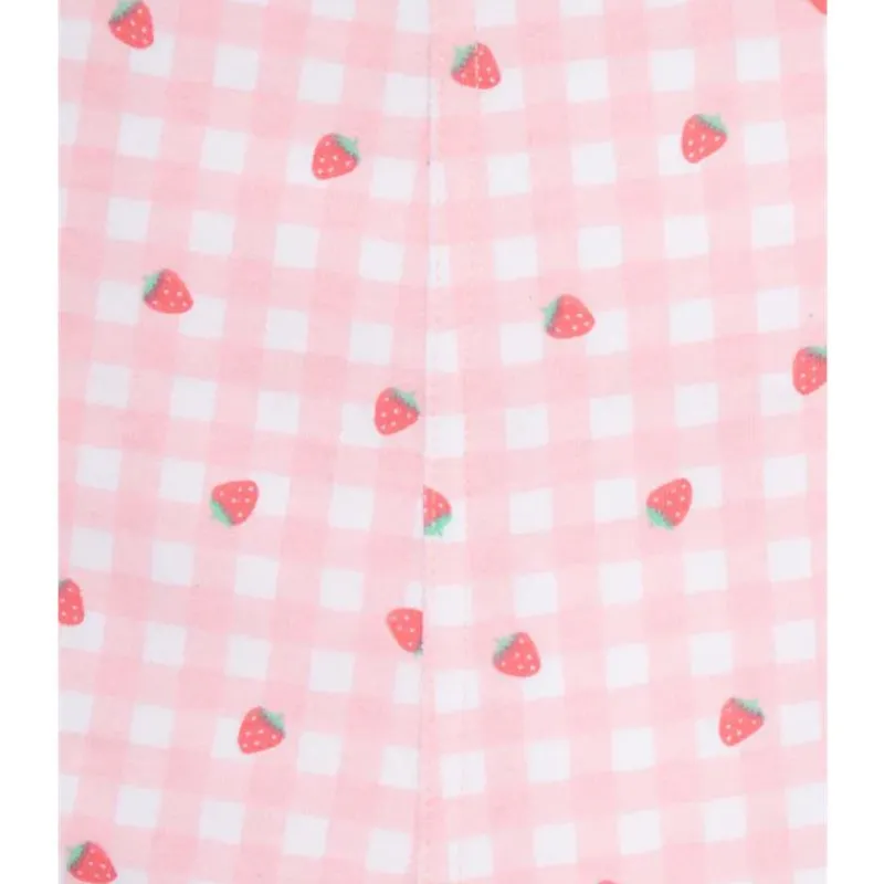 Little Me Baby Sets*- Baby Girl Strawberry Knit Shortall Set Pink