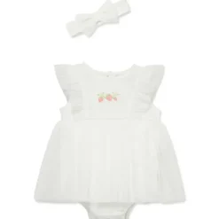 Little Me Baby Sets*- Baby Girl Strawberry Popover, Ivory