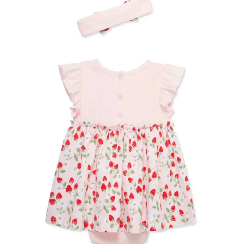 Little Me Baby Sets*- Baby Girl Strawberries Bsuit Dress, Pink