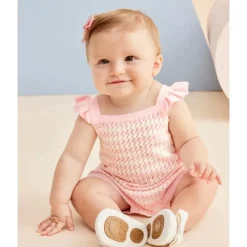 Little Me Baby Sets*- Baby Girl Striped Bubble, Pink