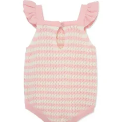 Little Me Baby Sets*- Baby Girl Striped Bubble, Pink
