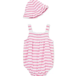 Little Me Baby Sets*- Baby Girl Striped Bubble Hat, Pink