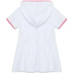 Little Me Baby Swimming Clothes*- Baby Girl Zip Swim Cover Up, White
