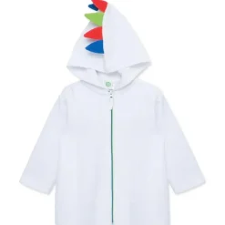 Little Me Baby Swimming Clothes*- Dino Robe Coverup, White