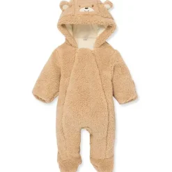 Little Me Baby One-Pieces*- Fuzzy Bear Pram, Tan