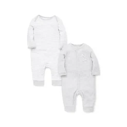Little Me Baby One-Pieces*- Giraffe 2 Pack Coverall, Grey