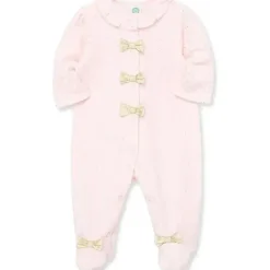 Little Me Baby One-Pieces*- Gold Dot Footie, Pink
