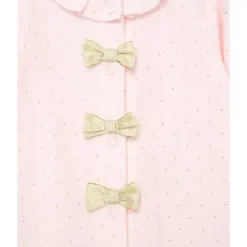 Little Me Baby One-Pieces*- Gold Dot Footie, Pink