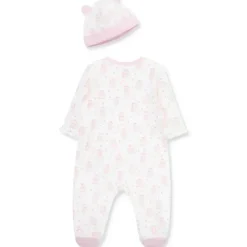 Little Me Baby Sets*- Joyful Bear Footie-Hat, Pink