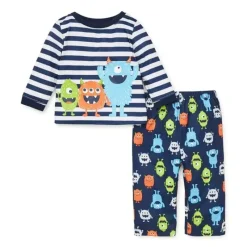 Little Me Baby Sleepwear*- Monsters 2 Pk Pajama Set, Blue