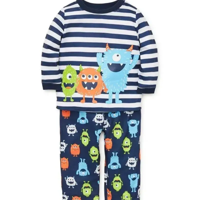 Little Me Baby Sleepwear*- Monsters 2 Pk Pajama Set, Blue
