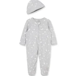 Little Me Baby Sets*- Moon & Stars Footie, Grey