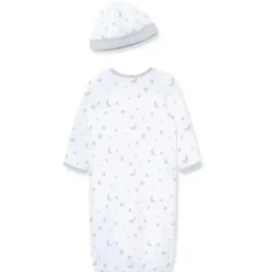 Little Me Baby Sets*- Moon& Stars Gown, Grey